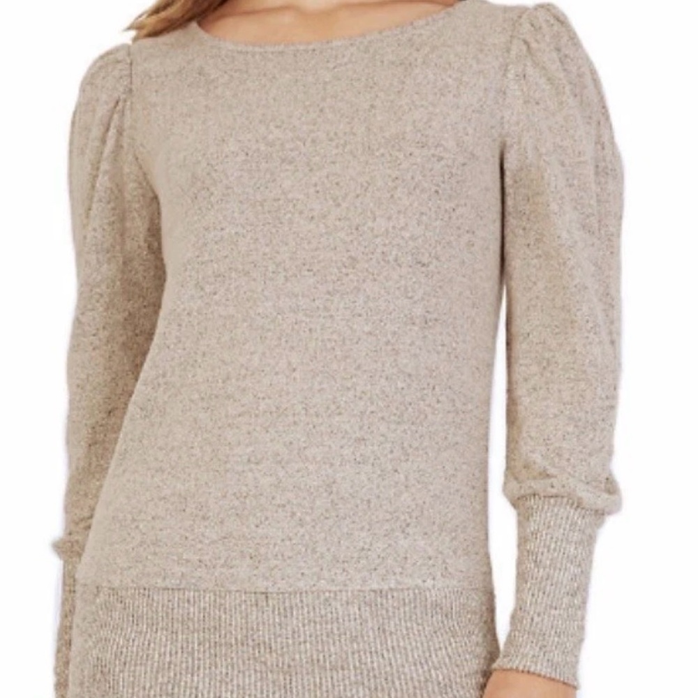 Women's Apt. 9 Beige Long-sleeved Crew Neck Sweater w/ cuffs sz XL